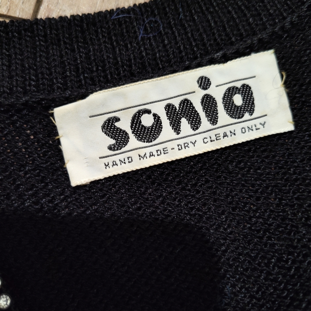 RARE Vtg Sonia Handmade Knit Skirt Set - Picture 4 of 11